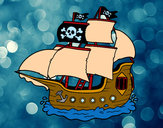 Dibujo Barco pirata pintado por FABRI003