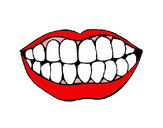 Dibujo Boca y dientes pintado por Michelle11