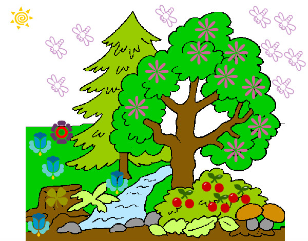 Dibujo Bosque pintado por karenmelis
