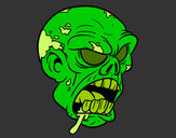 Dibujo Cabeza de zombi pintado por jose954