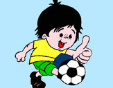 Dibujo Chico jugando a fútbol pintado por kamy9912