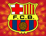 Dibujo Escudo del F.C. Barcelona pintado por Xavier20M