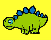 Dibujo Estegosaurio joven pintado por 131618