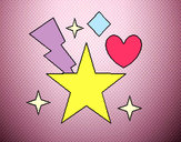 Dibujo estrellatico 2 pintado por lupii