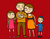 Dibujo Familia unida pintado por amalia