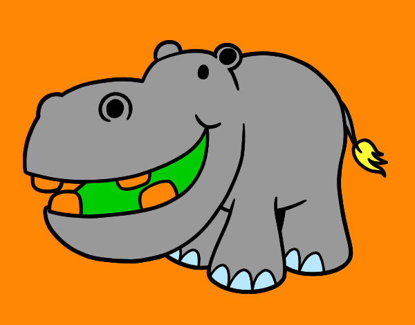 Dibujo Hipopótamo pequeño pintado por Benjamin3