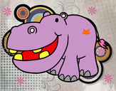 Dibujo Hipopótamo pequeño pintado por operetta