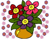 Dibujo Jarrón de flores pintado por karenmelis