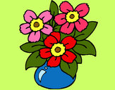 Dibujo Jarrón de flores pintado por lamorales