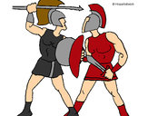 Dibujo Lucha de gladiadores pintado por luism