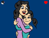 Dibujo Madre e hija abrazadas pintado por Alyy