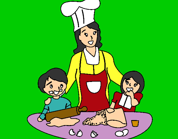 Dibujo Mama cocinera pintado por Alyy