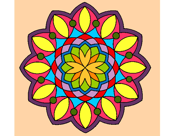 Dibujo Mandala 3 pintado por hpna