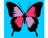 Dibujo Mariposa con alas negras pintado por antitto