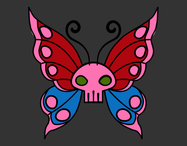 Dibujo Mariposa Emo pintado por ireneecool