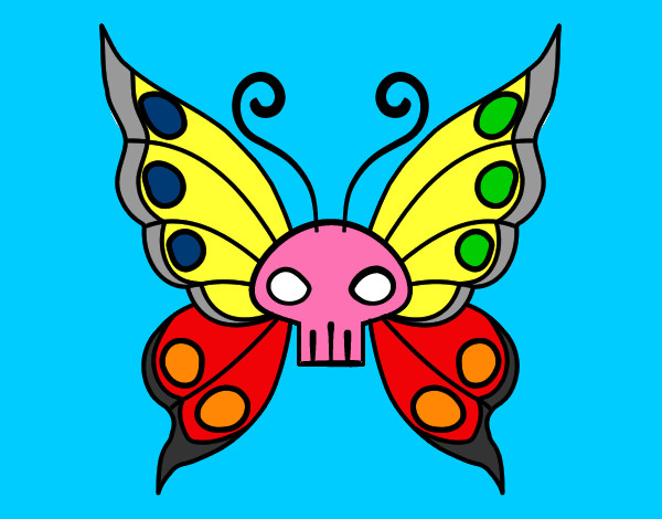 Dibujo Mariposa Emo pintado por urpi