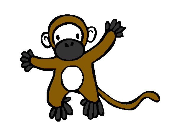Dibujo Mono pintado por aridasa
