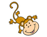 Dibujo Mono gracioso pintado por jamol