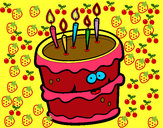 Dibujo Pastel de cumpleaños 2 pintado por zenny