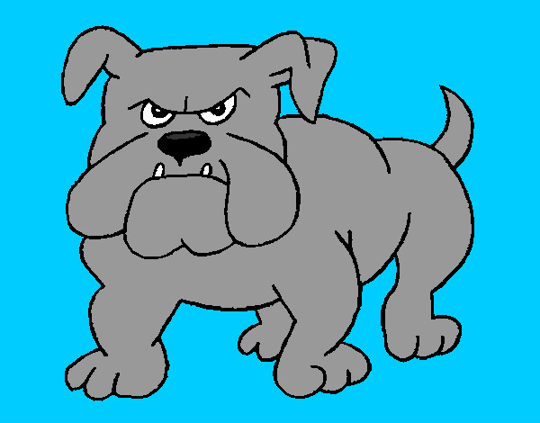 Dibujo Perro Bulldog pintado por antitto