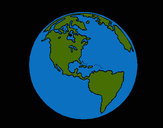 Dibujo Planeta Tierra pintado por alberto