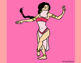 Dibujo Princesa mora bailando pintado por PEPITAYO5
