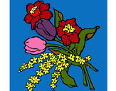 Dibujo Ramo de flores pintado por karenmelis