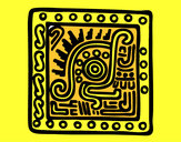 Dibujo Símbolo maya pintado por alberto