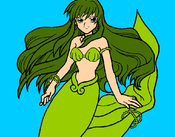 Dibujo Sirena pintado por morenax