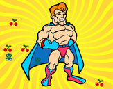 Dibujo Superhéroe musculado pintado por ianmontene