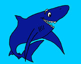 Dibujo Tiburón alegre pintado por antitto
