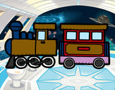 Dibujo Tren alegre pintado por luzadril