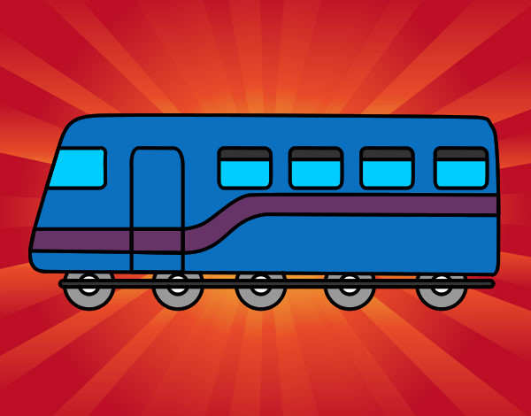 Dibujo Tren de pasajeros pintado por marcos2