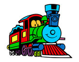 Dibujo Tren divertido pintado por peti