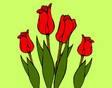 Dibujo Tulipanes pintado por lamorales