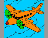 Dibujo Avioneta pintado por estefy12