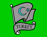 Dibujo Bandera de Turquía pintado por grikitika