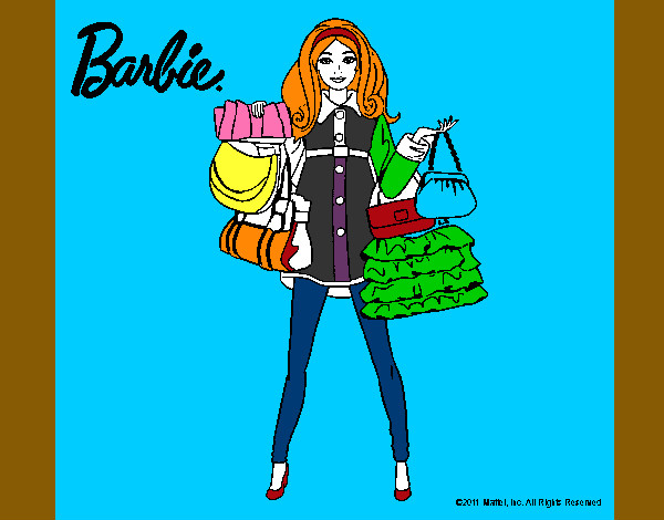 Dibujo Barbie de compras pintado por anuskity