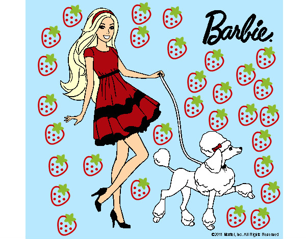 Barbie Pasiando A Su Mascota