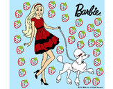 Dibujo Barbie paseando a su mascota pintado por mar123