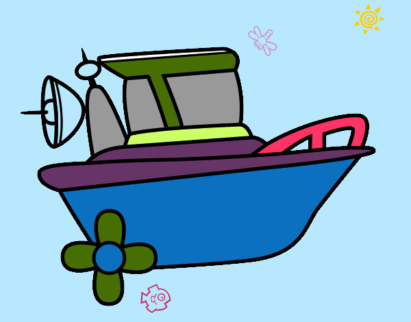 Dibujo Barco a motor pintado por Asgard4