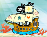 Dibujo Barco pirata pintado por PAPO2310