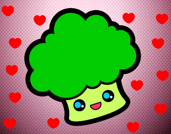 Dibujo Brócoli sonriente pintado por lililopsy