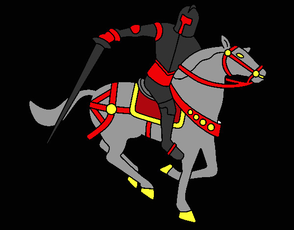Dibujo Caballero a caballo IV pintado por leonardol