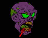 Dibujo Cabeza de zombi pintado por PEPITAYO5