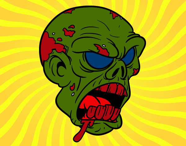 Dibujo Cabeza de zombi pintado por rivaldo21