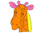 Dibujo Cara de jirafa pintado por ayelena