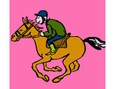 Dibujo Carrera de caballos pintado por Matiasg