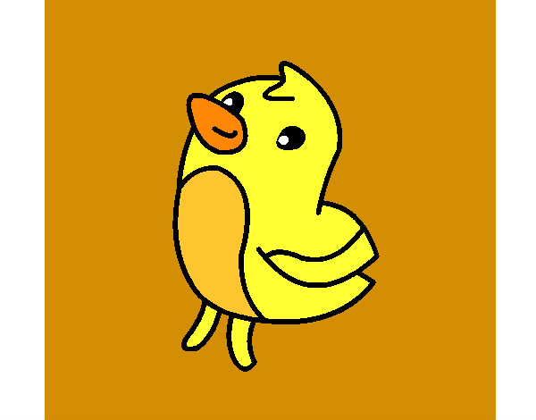Dibujo Dibu el pollito pintado por ari3