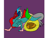 Dibujo Dragón de mar pintado por JuanSimon